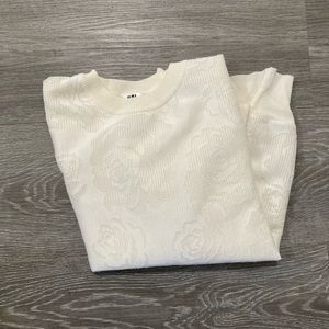 YAL sweater with mesh flower panel